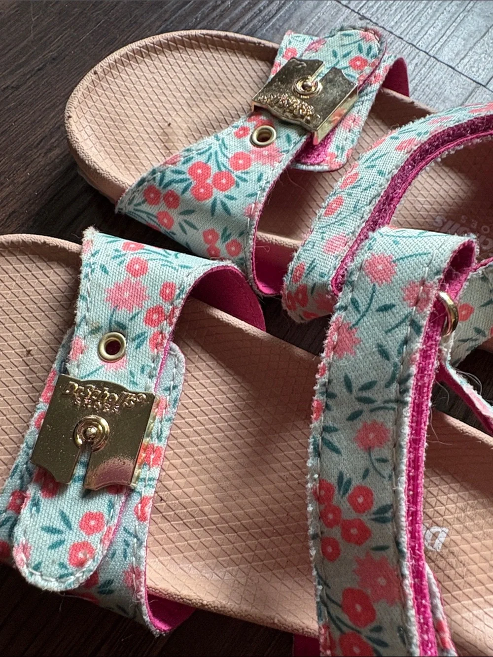 Dr. Scholl's Toddler Girls Sandals in Mint and Pink